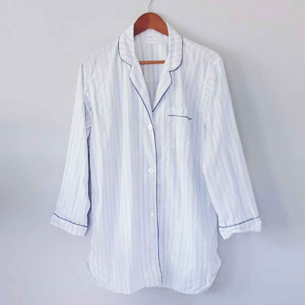 Everlane Pinstripe PJ Tunic Top